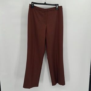 Lafayette 148 New York Bronze Shimmer Wool Blend Trouser Pants Size 8